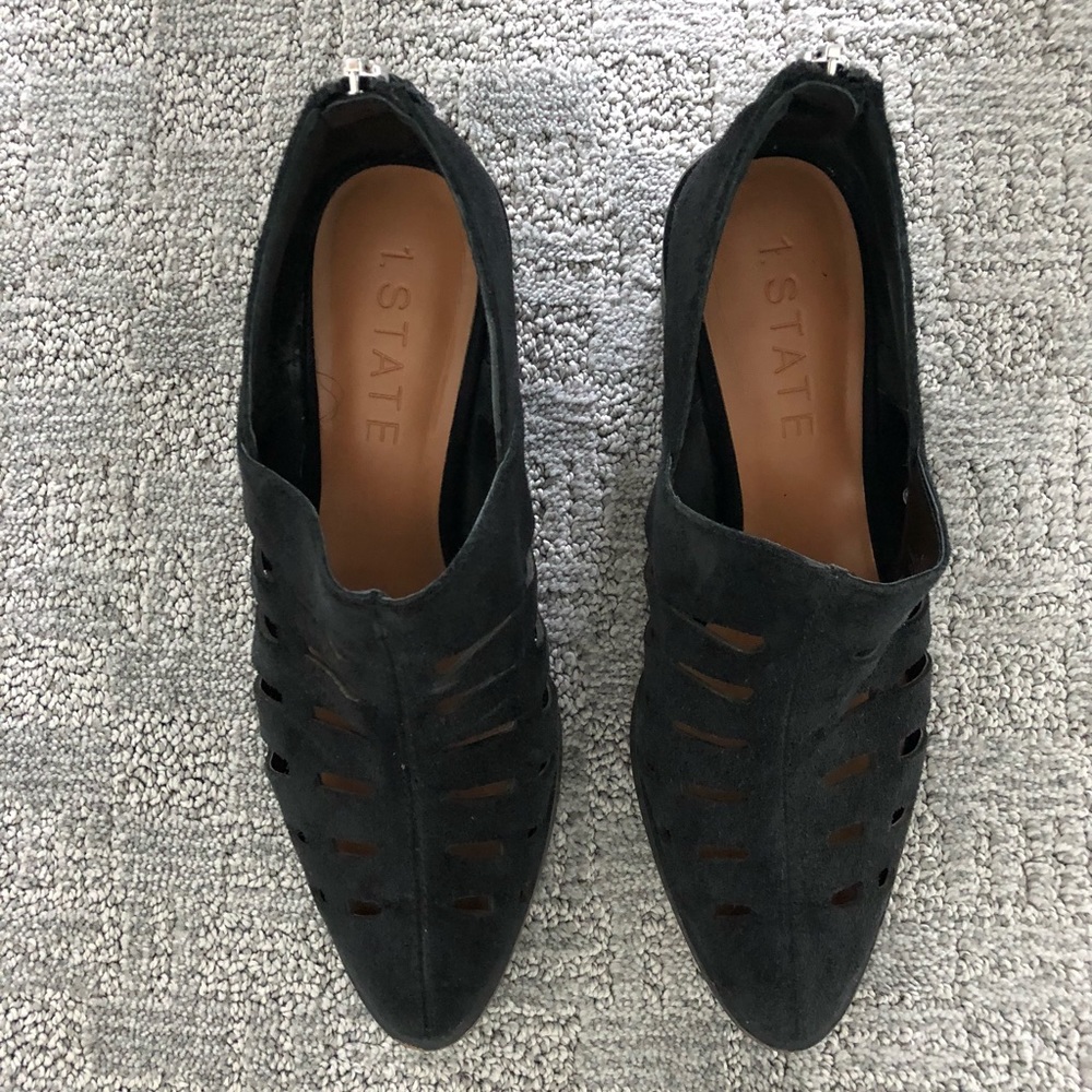 1.State black suede shoes